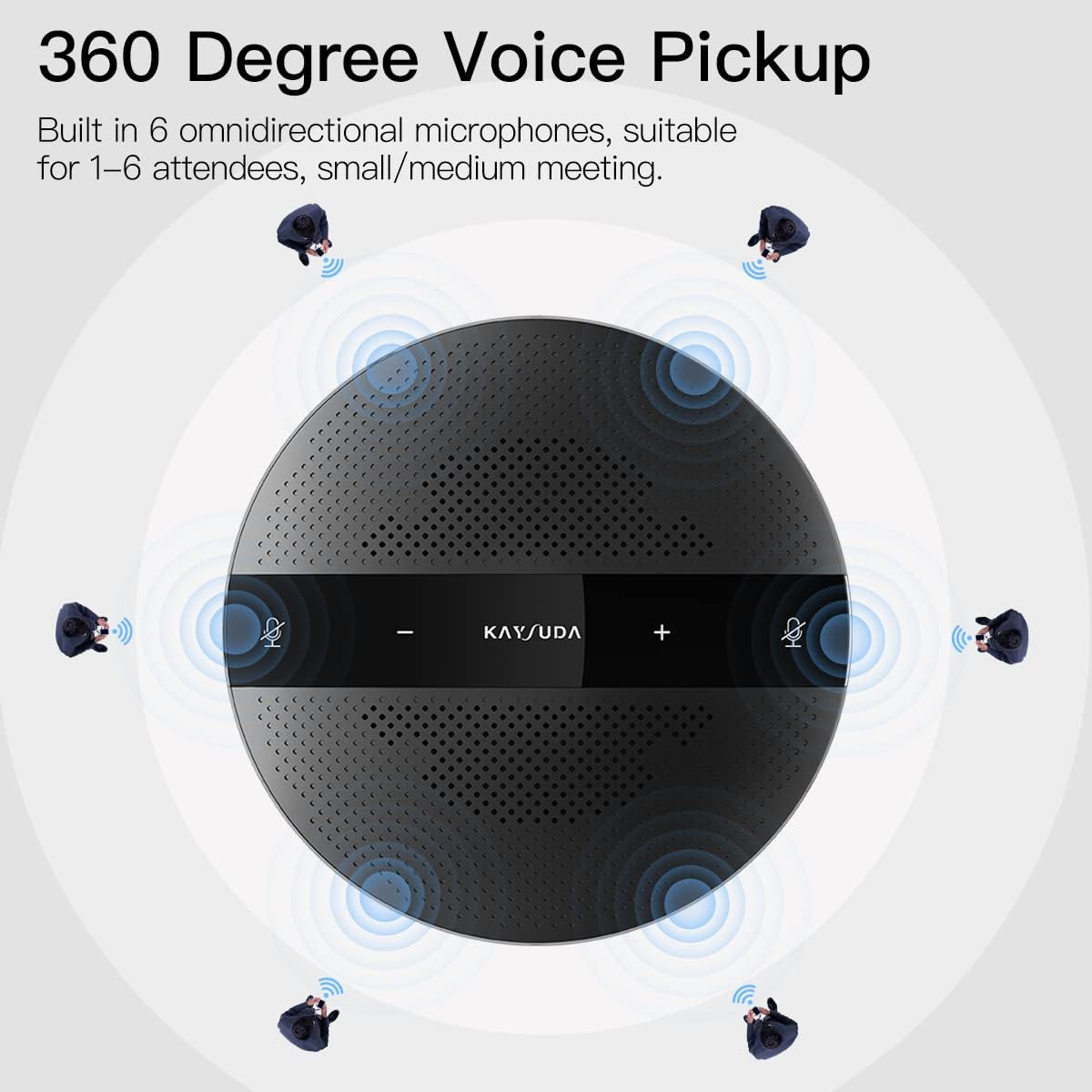 PC Microphone Speaker Business Conference USB Speakerphone for Skype, Webinar, Call Center Pack of 2