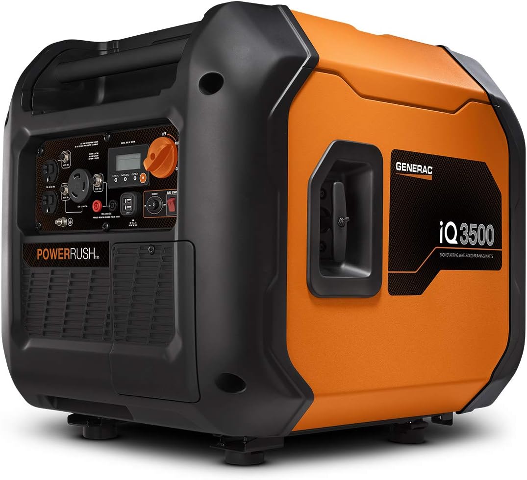 Generac GP3500iO Open Frame RV Ready Inverter Generator - 3500 Starting Watts with PowerRush Technology