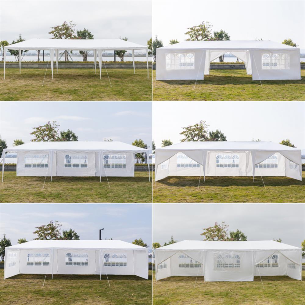 30'x 10' Outdoor Party Tent, Patio Wedding Gazebo Waterproof White Canopy with Sidewalls Party Wedding Tent Cater Events Pavilion Beach BBQ
