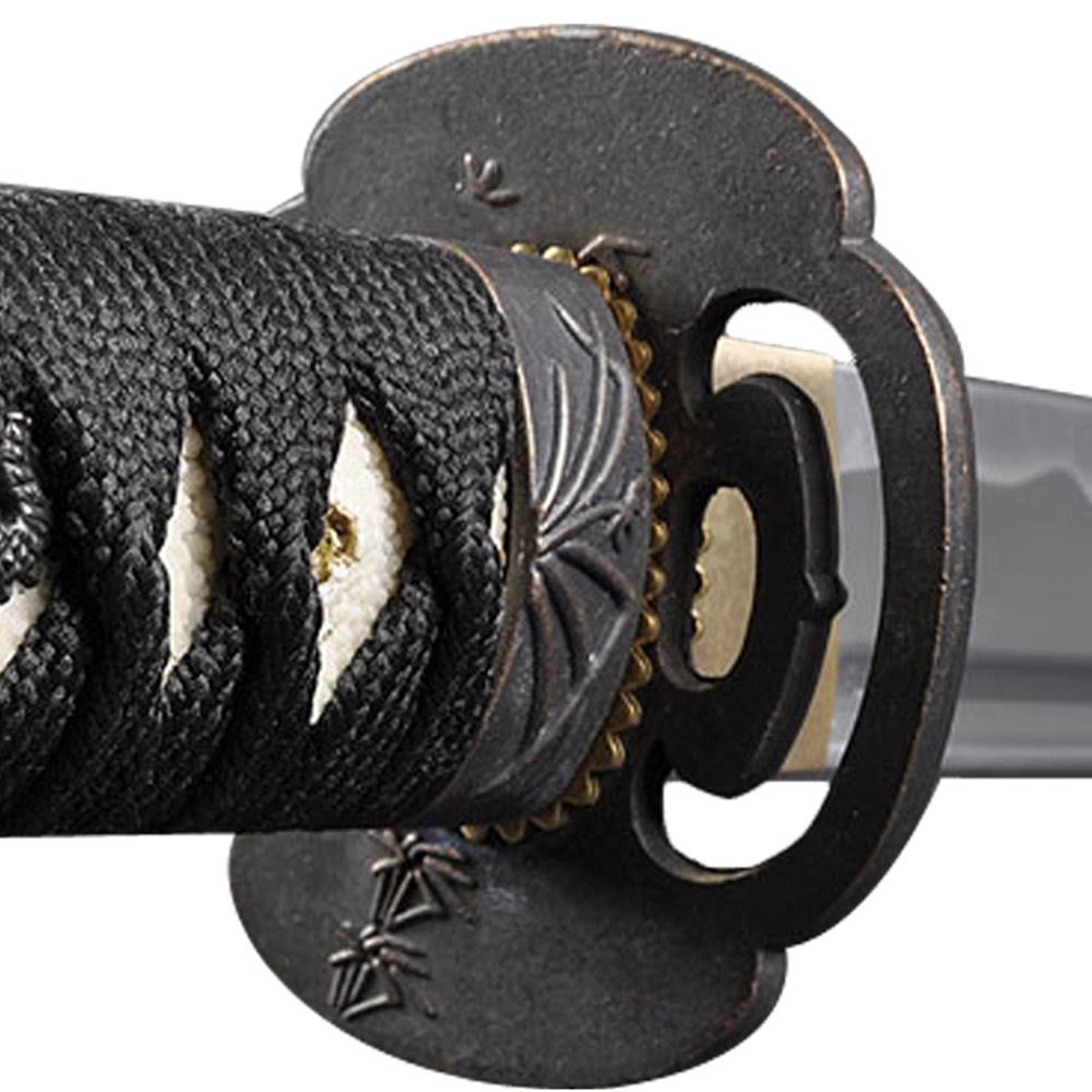 Handmade Sword - Aluminium Alloy Unsharpened Iaido Training Katana/Wakizashi Sword, Handmade, Full Tang, Black Scabbard