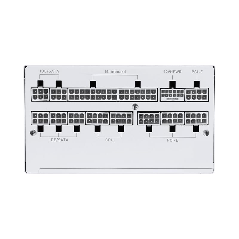 SAMA 850w Power Supply,XP Series White PSU ATX 3.0 & PCIE 5.0 ECO Fanless 80Plus Platinum Certified Full Modular Support RTX 40 Series