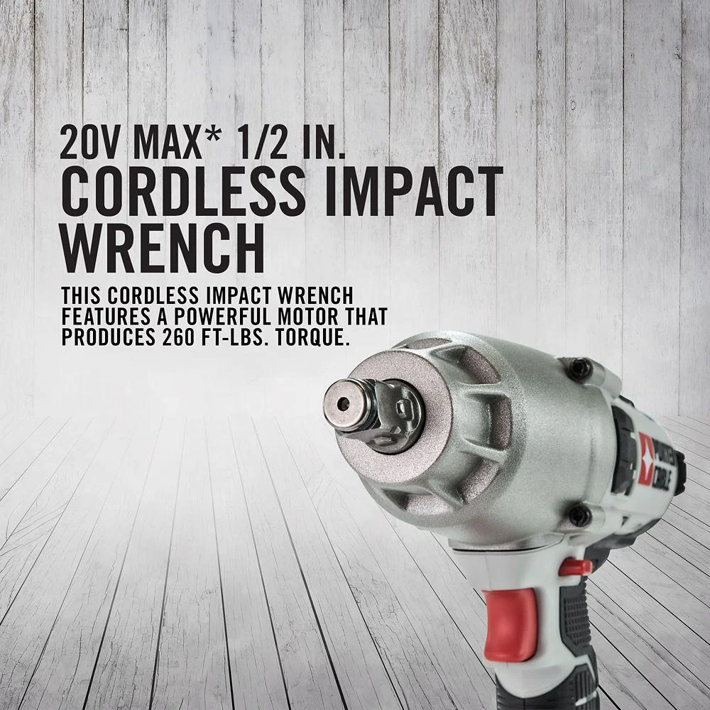 PORTER-CABLE PCC740LA 1/2 in. Drive 260 ft./lb. 20V Lithium-Ion Brushless / Cordless Impact Wrench