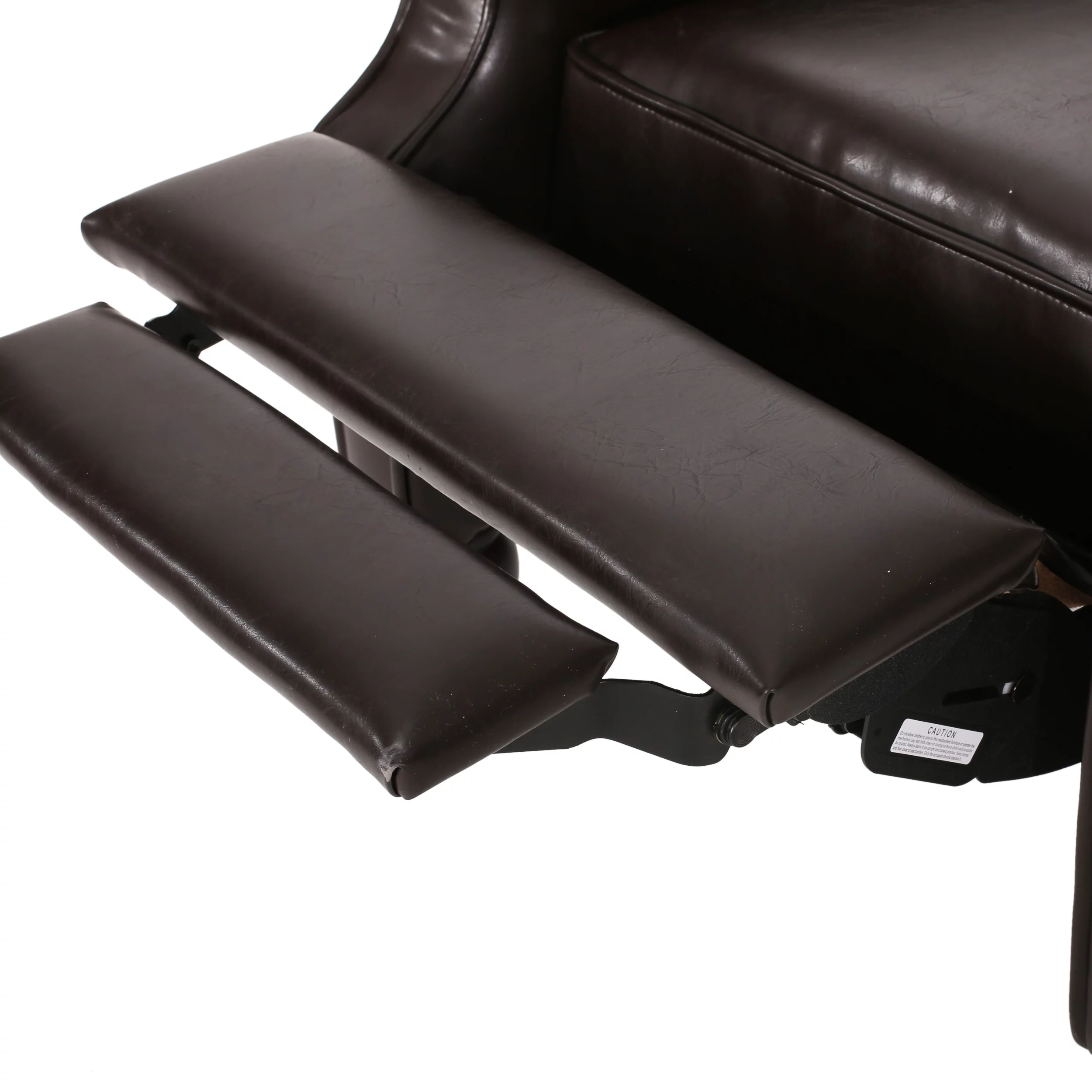 GDF Studio Elizabeth Contemporary Tufted Wingback Pushback Recliner, Brown and Dark Brown