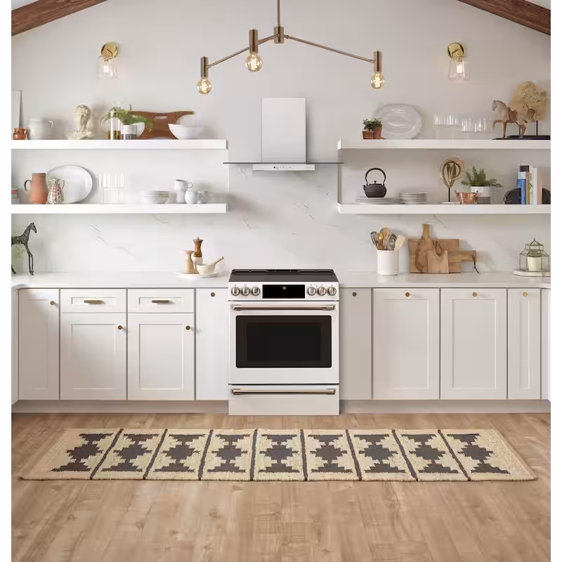 30 in. 5.7 cu. ft. Smart Slide-In Electric Range in Matte White with True Convection, Air Fry