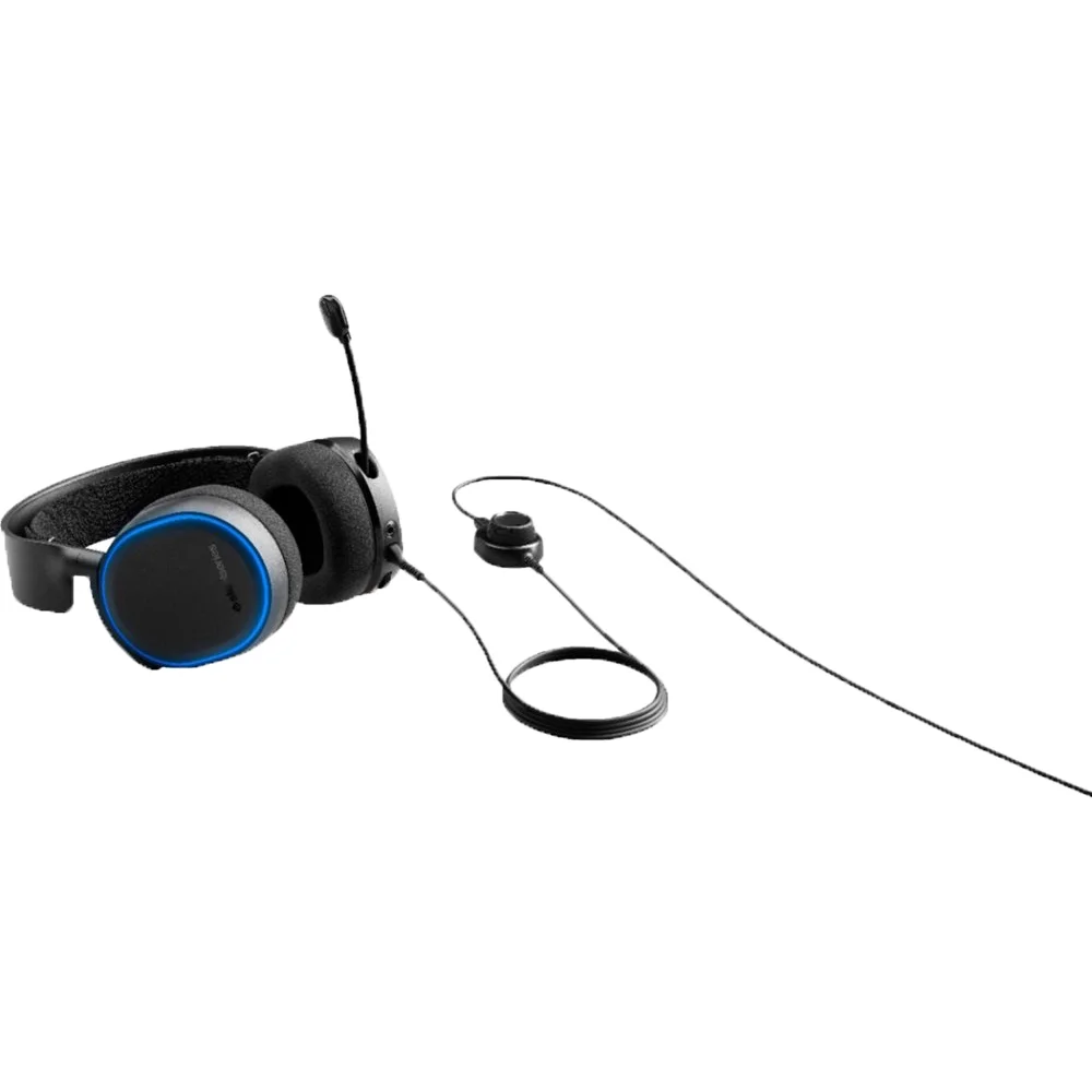 SteelSeries Arctis 5 - RGB Illuminated Gaming Headset with DTS Headphone: X v2.0 Surround - for PC and PlayStation 4 - Black