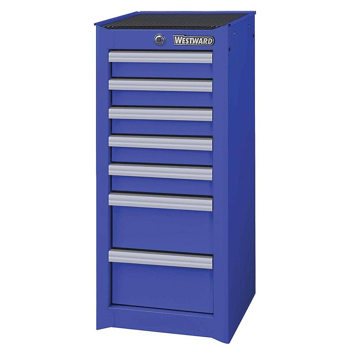 15-1/2 Side Cabinet, 7 Drawers, Blue Westward 32H866