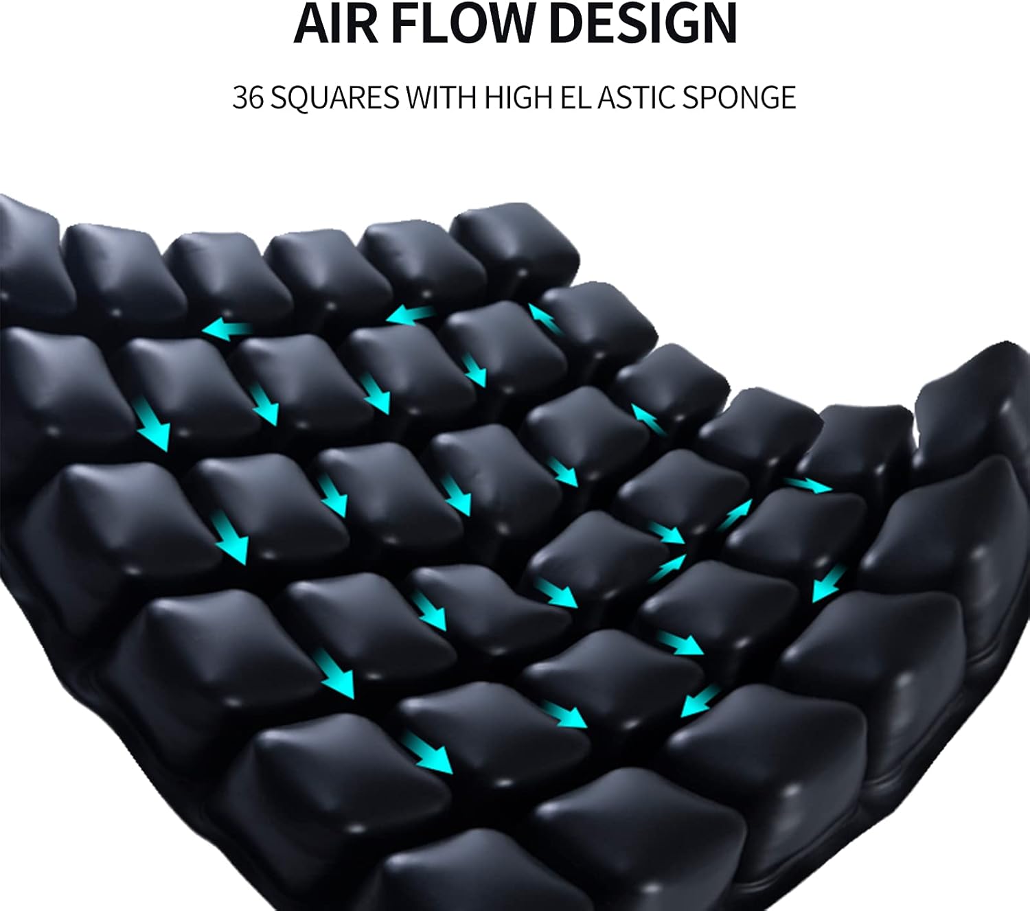JILITEC Self Inflating Seat Cushion,Air Inflatable Seat Cushion,Chair Cushions for Office Chair,Wheelchair Cushions, Car Seat Cushion,Adjustable Cushion,Non-Slip Hip Protector,16 x 16