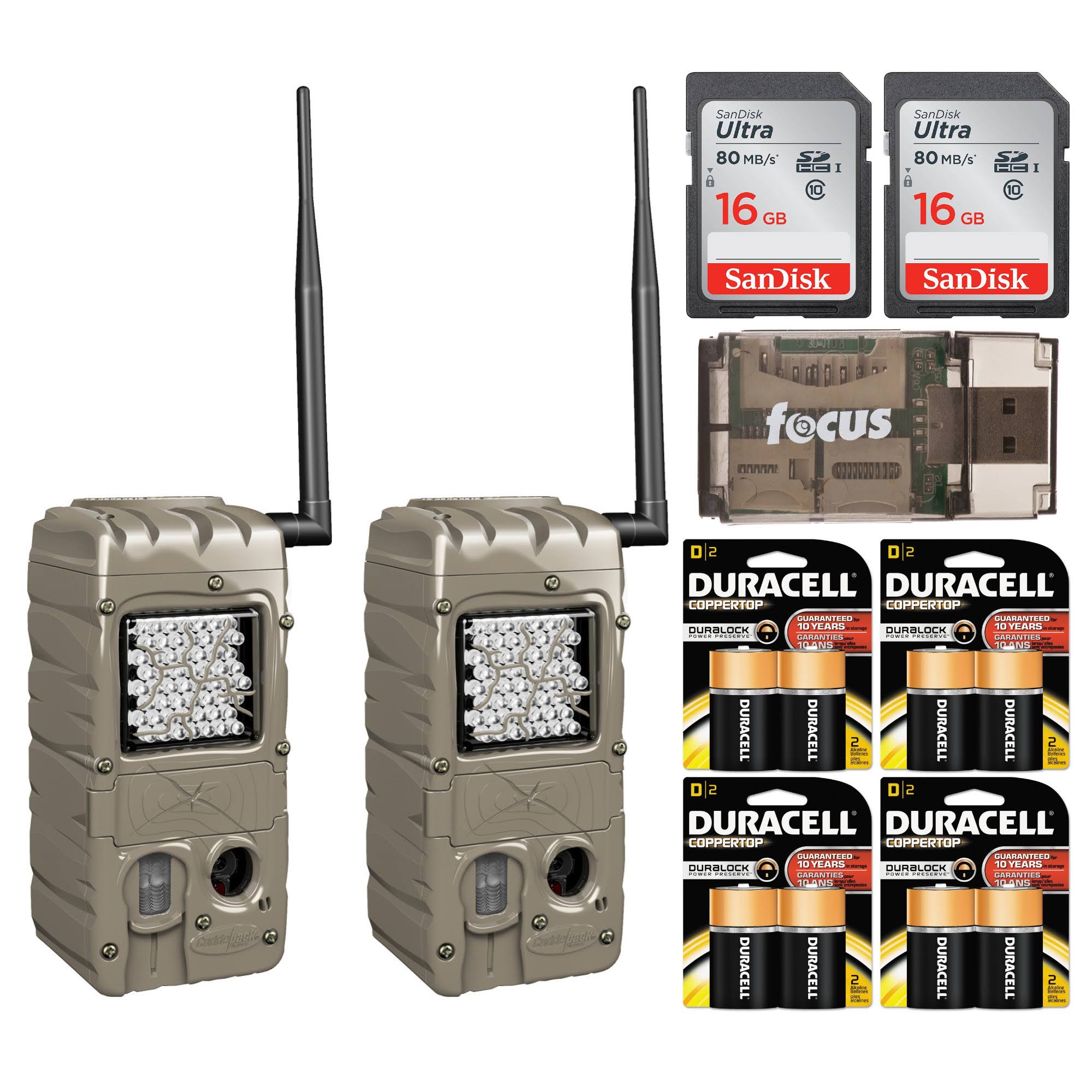 Cuddeback 20MP G Powerhouse Black Flash CuddeLink Trail Cam u0026 Accessories (2X)