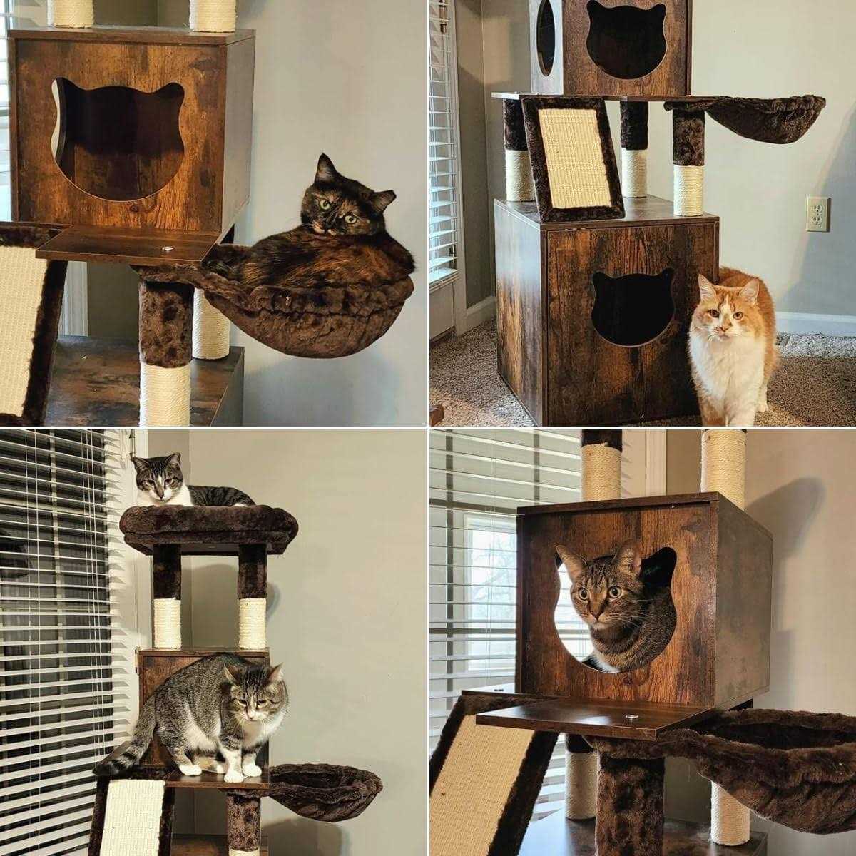 YITAHOME Modern Cat Tree with Litter Box Enclosure, Combo Endtable and - Pet Supplies online store