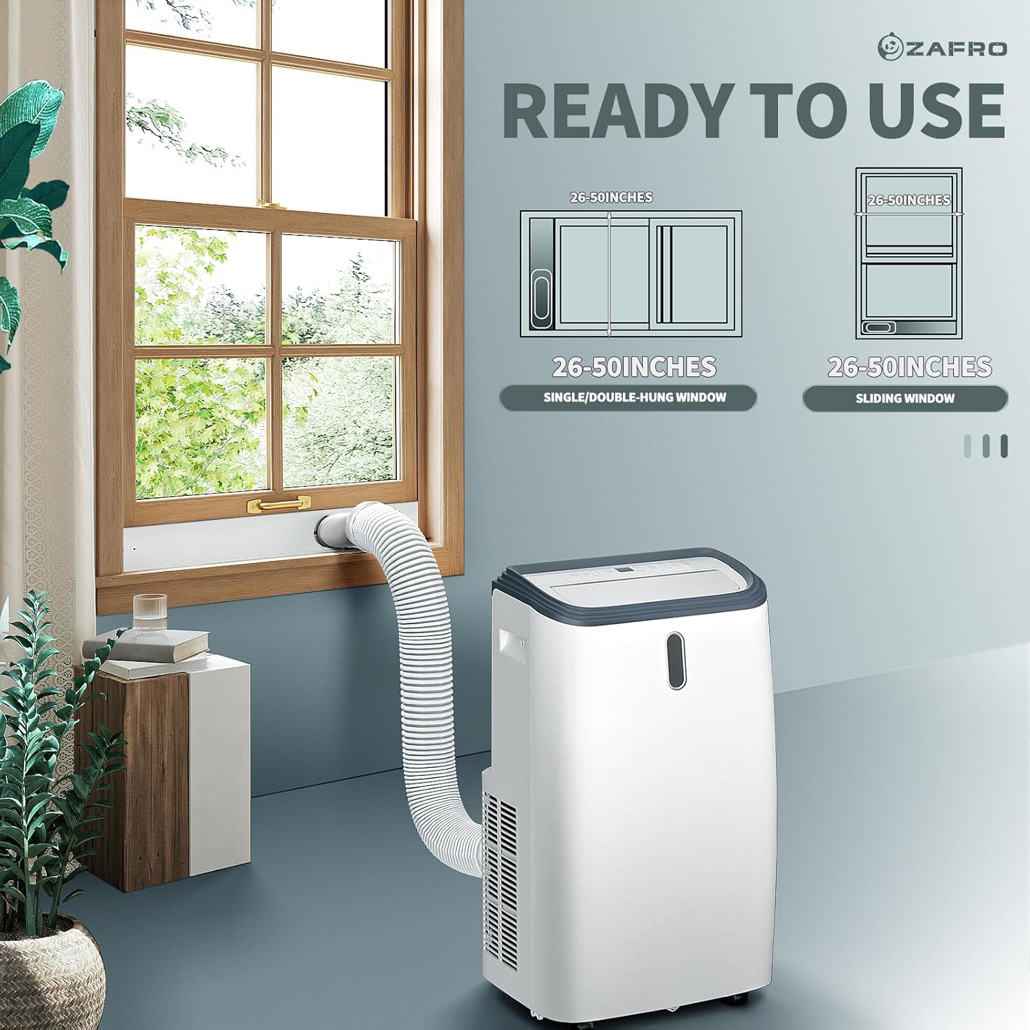 ZAFRO Portable Air Conditioners 12000 BTU Air Conditioner for Room Up to 550 Sq. Ft
