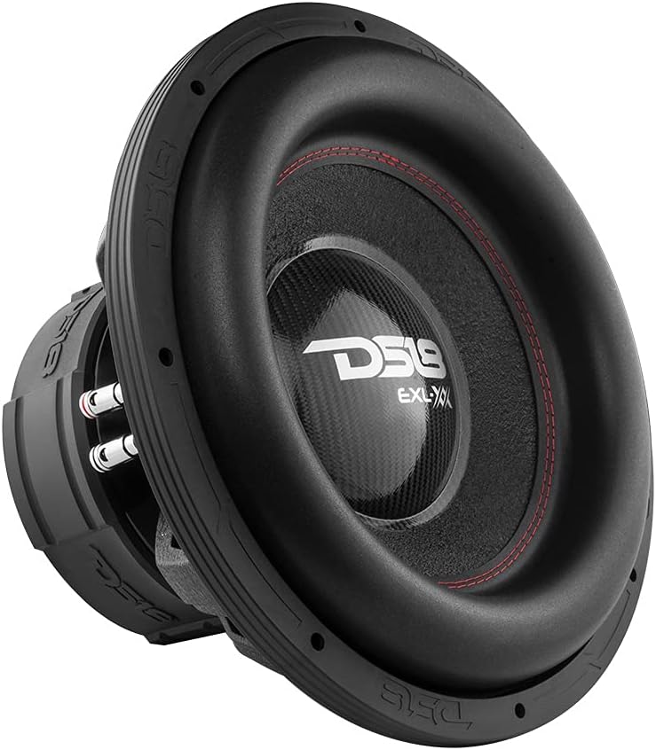 DS18 EXL-XX15.2D Subwoofer in Black - 15" Speaker, 4,000 Max Power, 2,000 RMS Power, Fiber Glass Dust Cap, Red Aluminum Frame, Dual Voice Coil 2+2 Ohm Impedance, Treated Rubber Edge (1 Speaker)