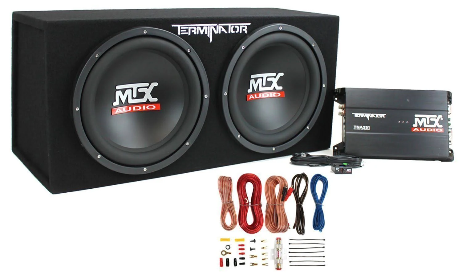 MTX TNP212D2 12x22 1200W Dual Loaded Car Subwoofer Audio Sub+B
