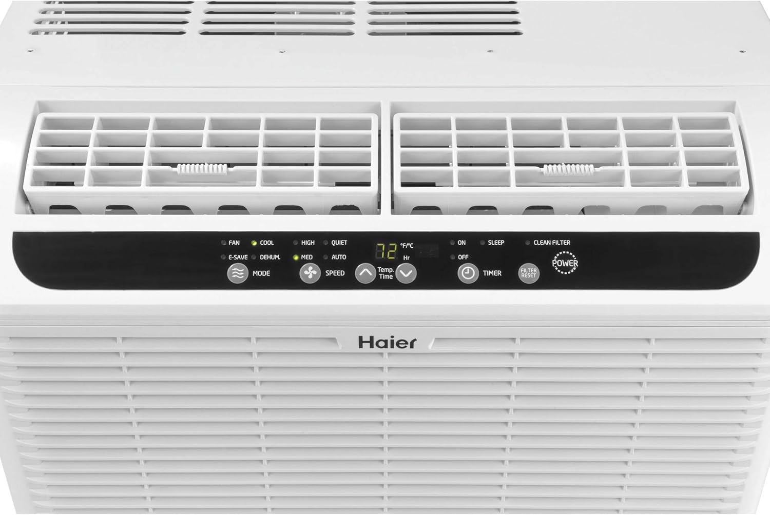 Haier 6,200 BTU Ultra Quiet Window Air Conditioner for Small Rooms and Bedrooms, Control Using Remote, 6K Window AC Unit, Easy Install with Included Kit, White, Energy Star