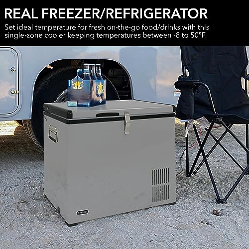 Whynter FM-452SG 45 Quart Slimfit Portable Refrigerator, AC 115V/ DC 12V Real Freezer for Car, Home, Camping, RV-8°F to 50°F