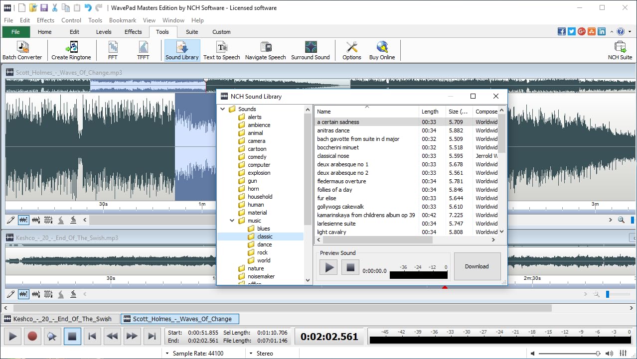 WavePad Audio Editing Software - Professional Audio and Music Editor for Anyone [Download] Pack of 2