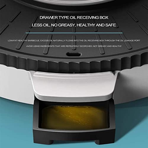 Indoor Korean Barbecue Grill Electric BBQ Grill and hot Pot Tabletop Grill and Fondue Indoor Smokeless Integrated Cooker Pot Kitchen Home Fast Bbq Green