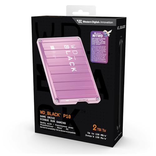 WD_BLACK 5TB P10 Game Drive, Portable External Hard Drive, Works with Playstation, Xbox, & PC - WDBA3A0050BBK-WESN