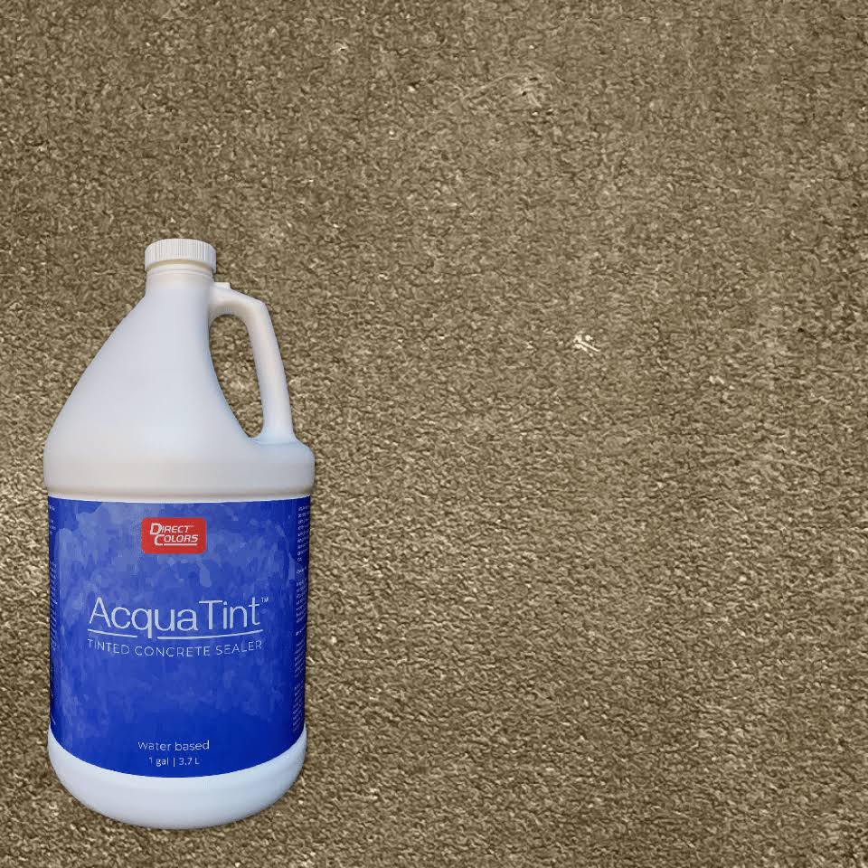 Colored Concrete Sealer, Water-Based Stain, Olive, 1 Gal