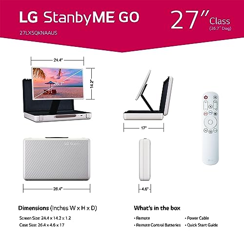 LG 27-Inch StanbyME Go Portable Smart 1080P Touch Screen