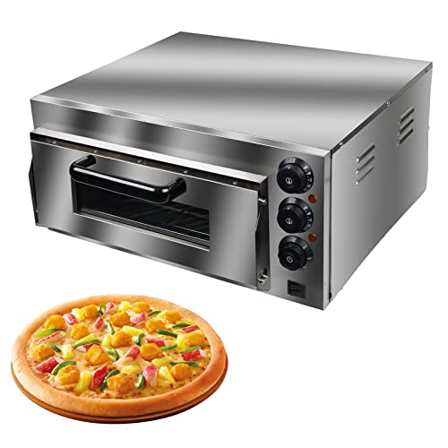 ZXMT Commercial Pizza Oven Stainless Steel Pizza Electric Countertop Pizza and Snack Oven Multipurpose Oven for Restaurant Home Pizza Pretzels Roast Yakitori 110V