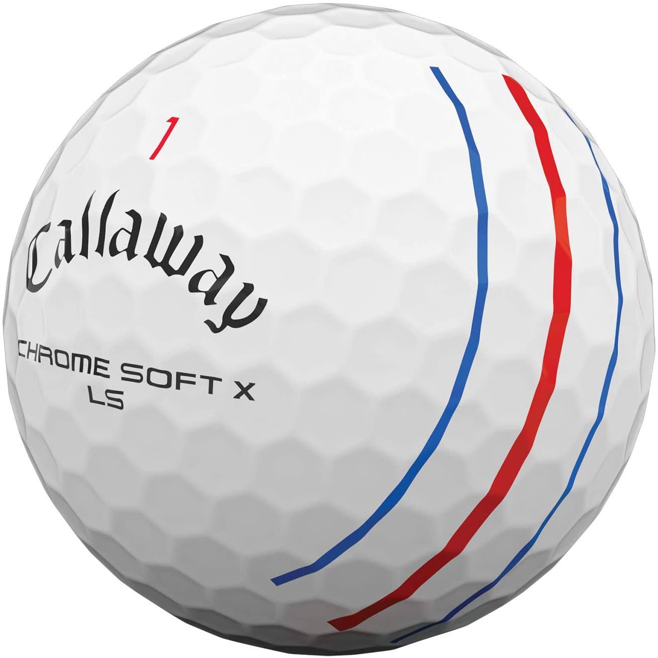 Callaway Chrome Soft x LS Triple Track Golf Balls - White
