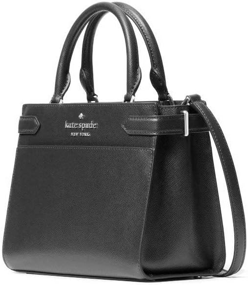 Kate Spade New York Staci Small Saffiano Leather Satchel Bag in Black