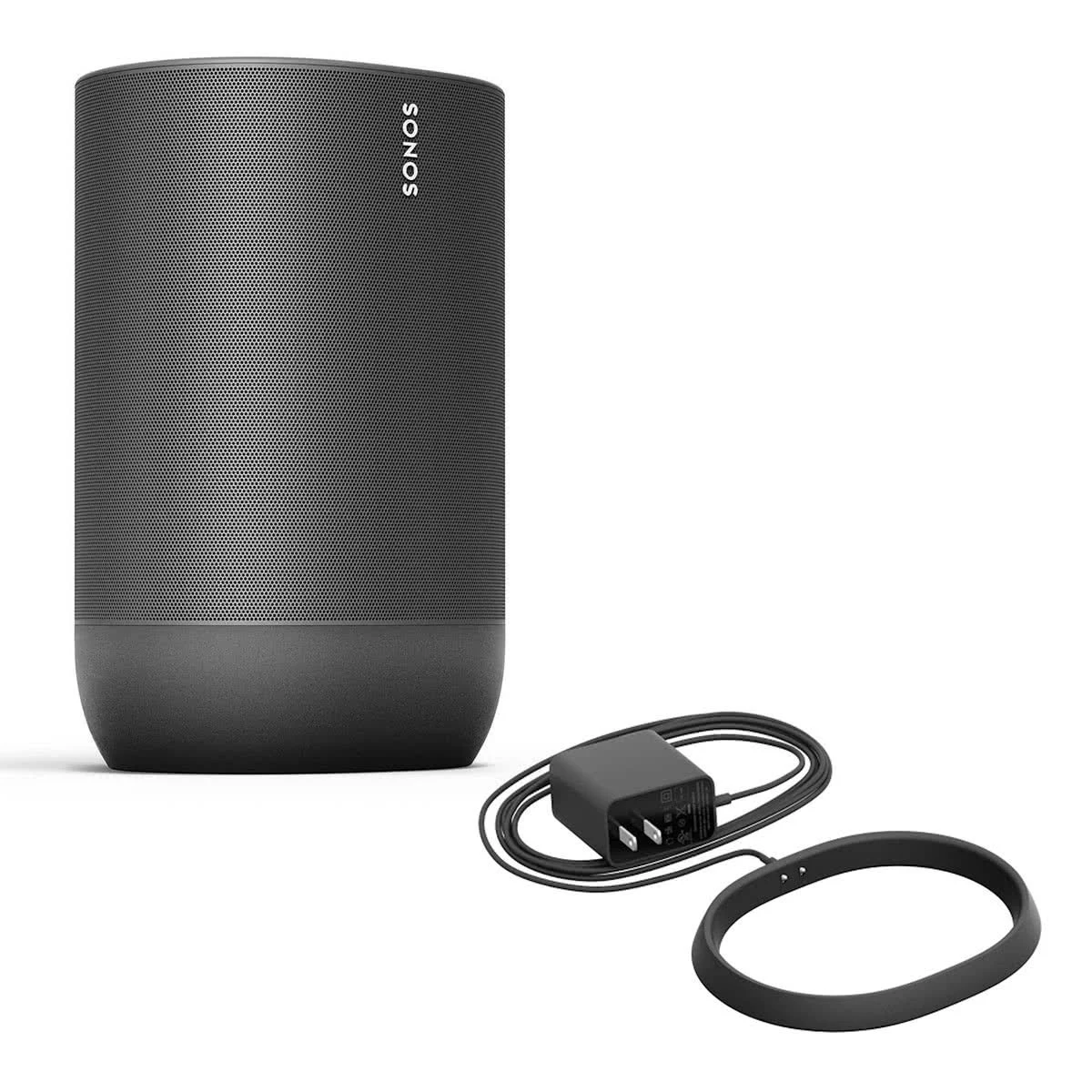 Sonos Move Durable, Battery-Powered Smart Speaker with Additional Charging Base (Black) 79593179