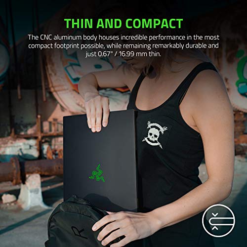 Razer Blade 15 Gaming Laptop: NVIDIA GeForce RTX 3070-10th Gen Intel 8-Core i7 CPU - 15.6” QHD 240Hz - 16GB RAM - 1TB SSD - CNC Aluminum - Chroma RGB - THX Spatial Audio - Thunderbolt 3