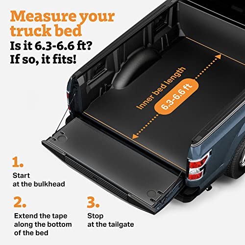 WISE MOOSE Truck Bed Tent - Fits 6.2-6.5 ft Truck Tents for Camping, Waterproof & Windproof Pickup Truck Tent 6.5 Foot Bed, Sturdy Truck Bed Camper Shell with Carry Bag
