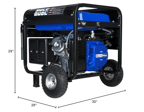 DuroMax XP12000EH 12,000-Watt Dual Fuel Portable Generator – Gas & Propane, Electric Start, Whole Home Backup Power, Transfer Switch Ready, RV & Emergency Ready