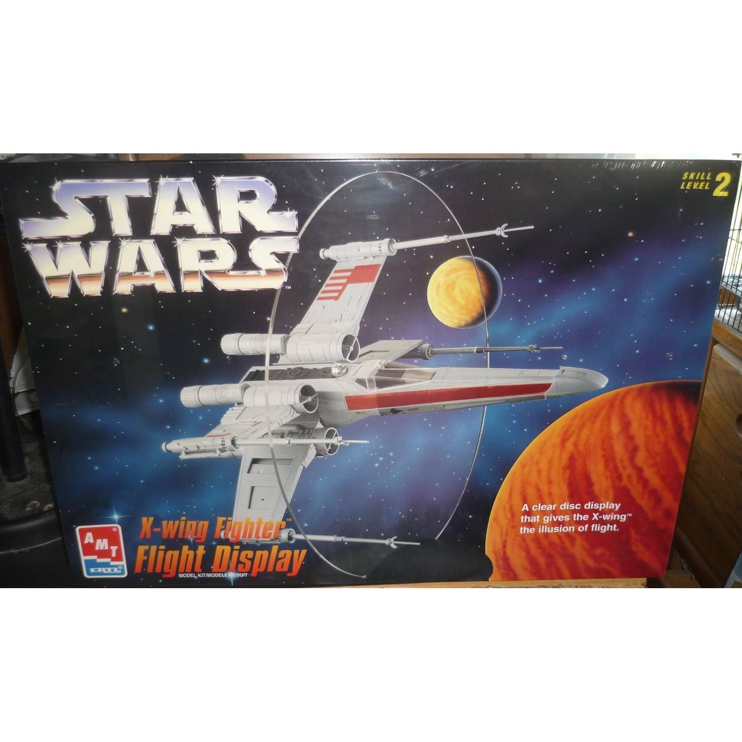 AMT #8788 Star Wars X-Wing Fighter Flight Display Model Kit,Needs Assembly
