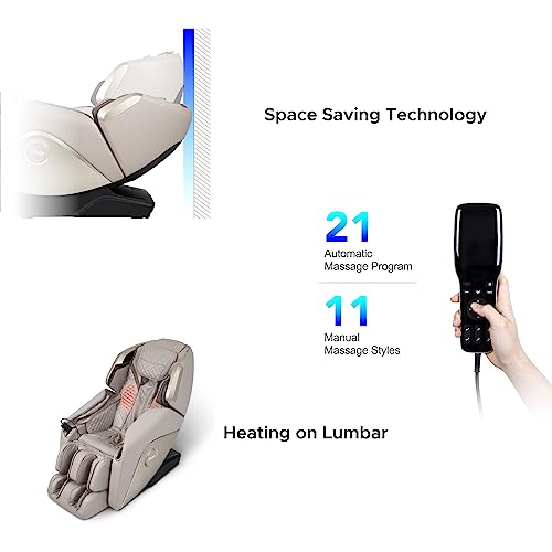 Titan Osaki 3D Elite | Brown | Full Body Massage Chair | Zero Gravity Function | Multiple Massage Techniques| Intelligent Voice Control | Specialized Foot & Calf Roller | Voice Recognition