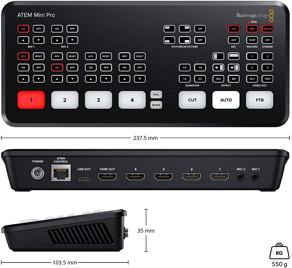 Blackmagic Design ATEM Mini Pro HDMI Live Stream Switcher