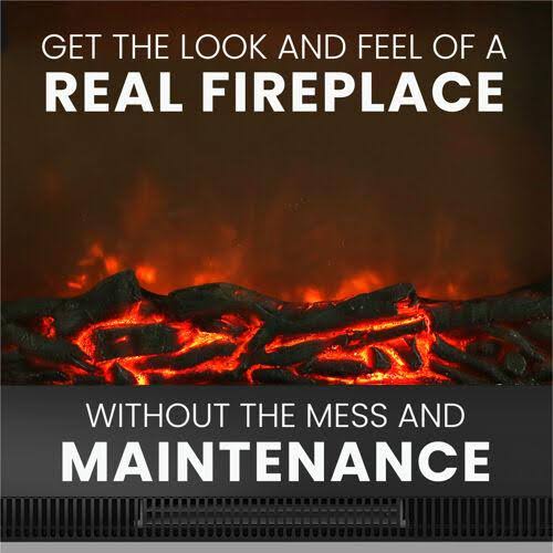 Cambridge Savona Electric Fireplace with Entertainment Stand Multicolor LED Flame Display Cherry