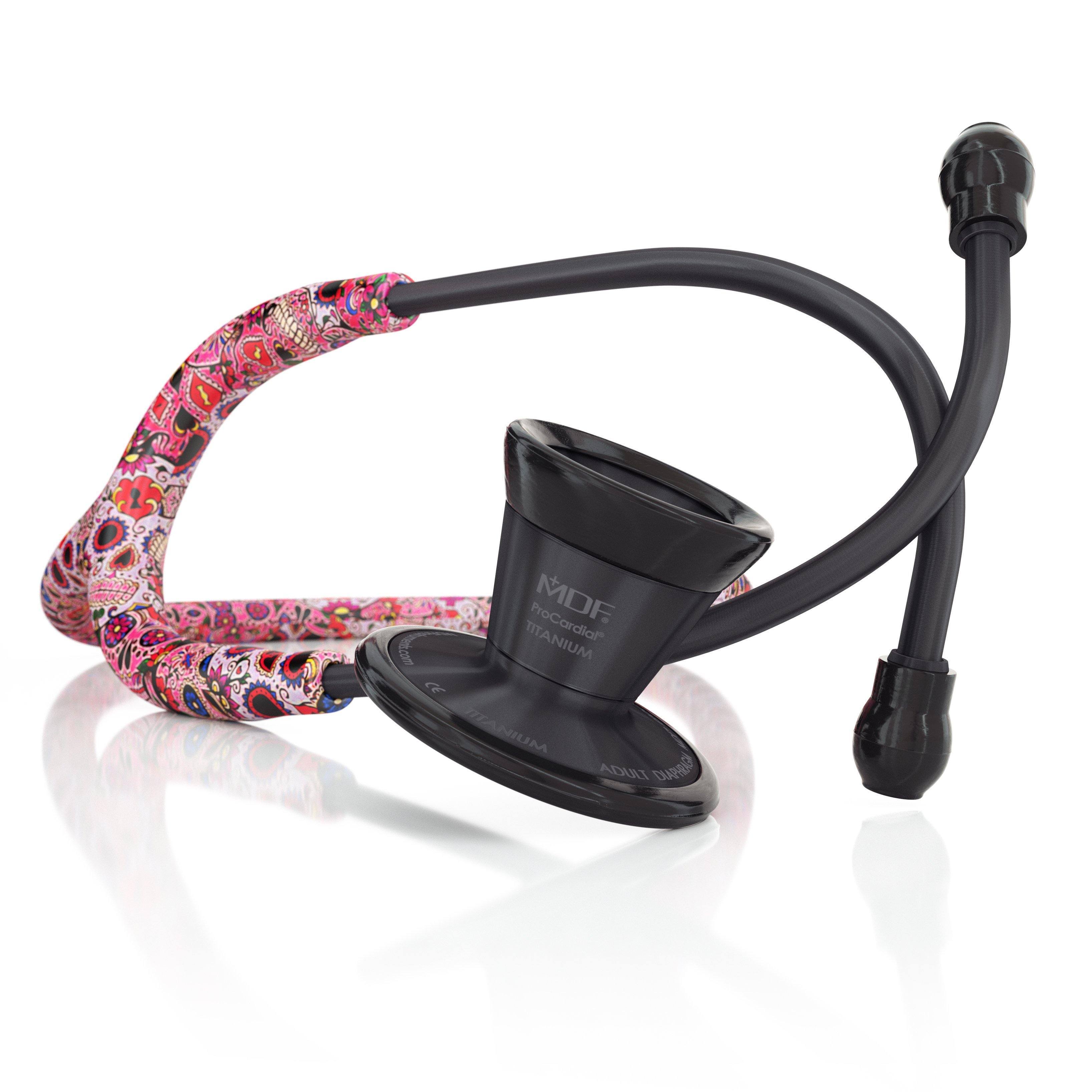 MDF ProCardial Cardiology Stethoscope - Sugar Skull/BlackOut