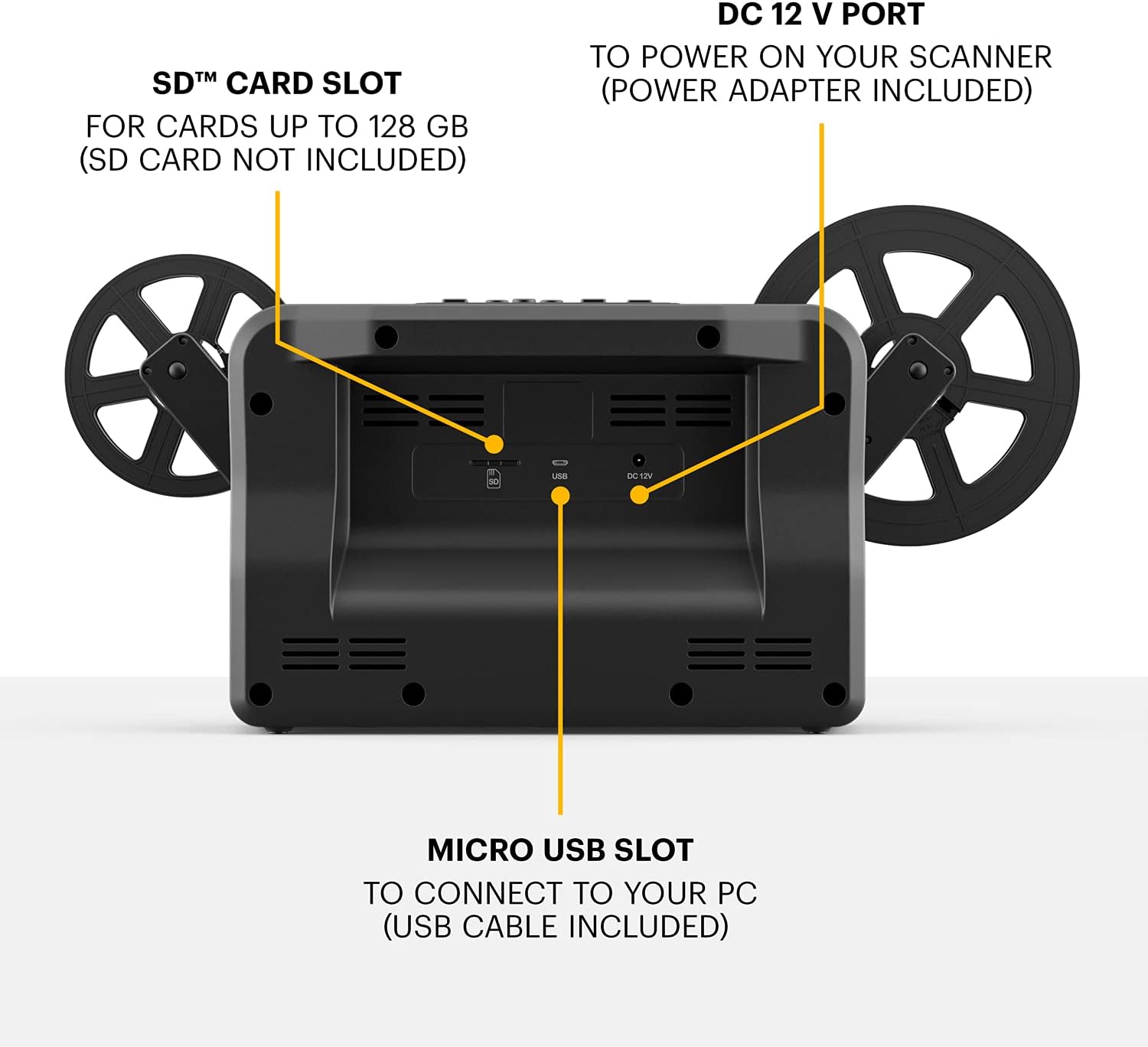 KODAK REELZ 8mm & Super 8 Films Digitizer Converter with Big 5” Screen, Scanner Converts Film Frame by Frame to Digital MP4 Files for Viewing, Sharing & Saving on SD Card for 3” 4” 5” 7” Reels