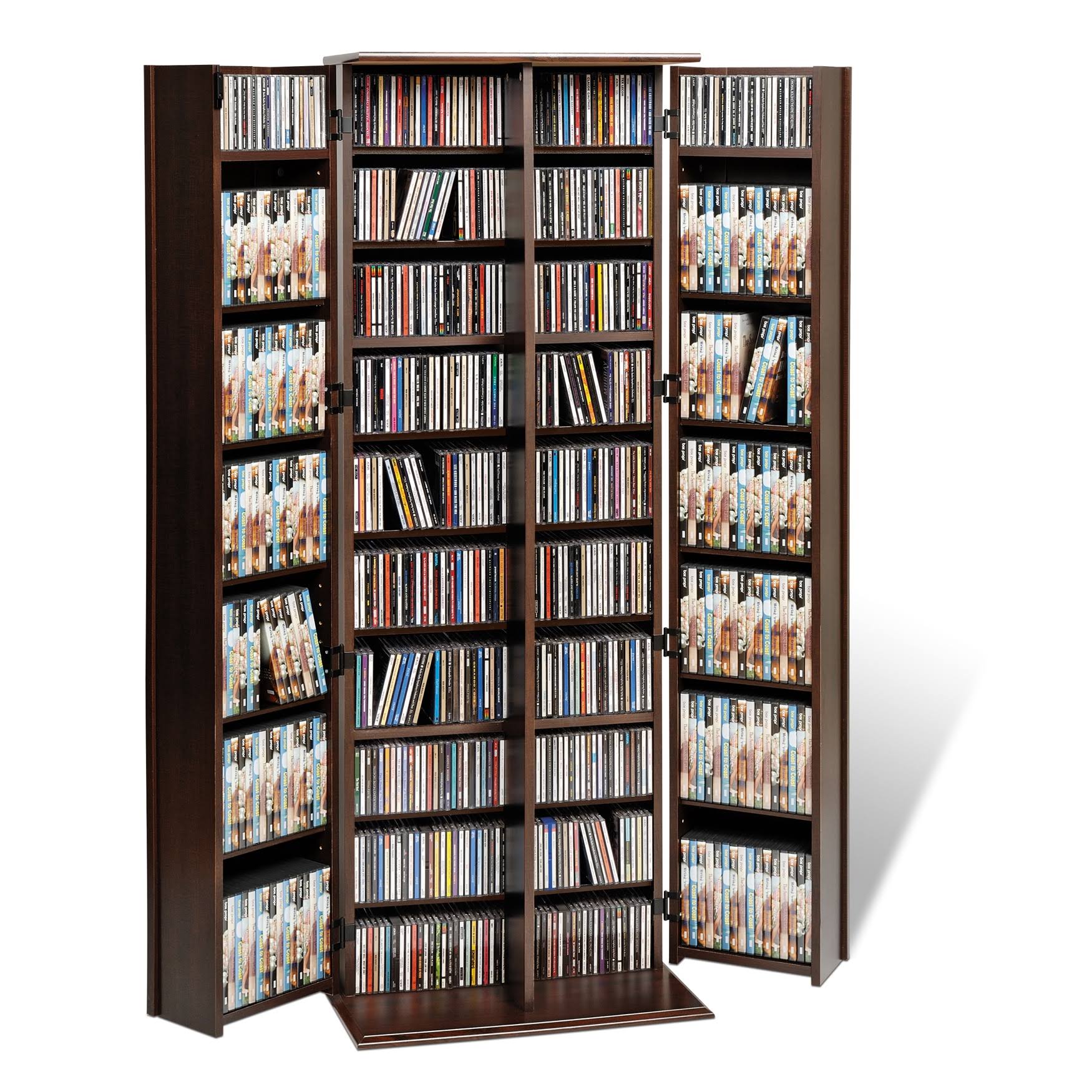 Prepac Espresso Grande Locking Media Storage Cabinet with Shaker Doors, Espresso, 64x22