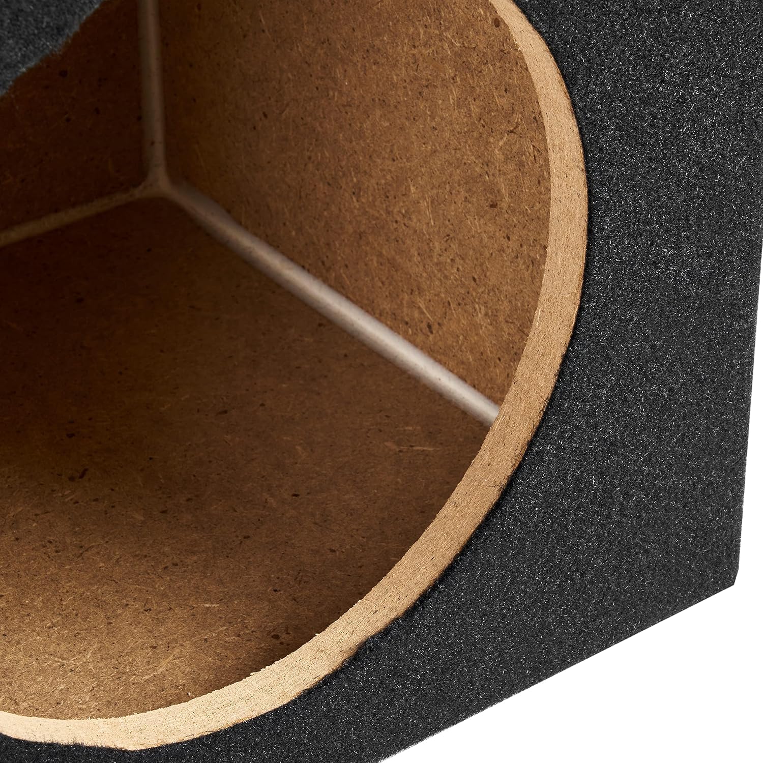 NVX XMDFS121 Single 12” Sealed 3/4" (1.3 Cubic ft) MDF Black Carpeted Subwoofer Enclosure (Made in The USA) Pack of 2