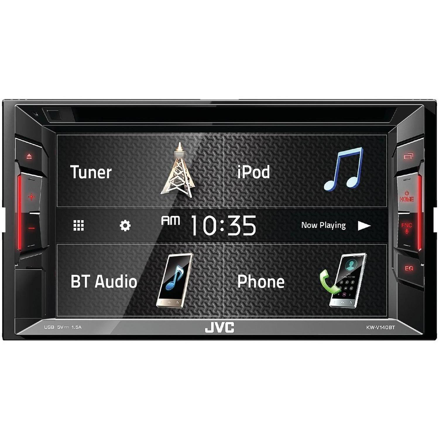 JVC - Kw-v140bt - Double DIN In-Dash Dvd/cd/am/fm Car Stereo Receiver