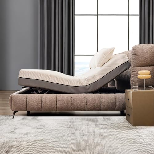 Full Size Adjustable Metal Bed Frame with Wireless Remote Control and Quiet Motor, Independent Head and Foot Incline, Zero Gravity, Ergonomic Electric Adjustable Bed Base, Smart Bed (Full)