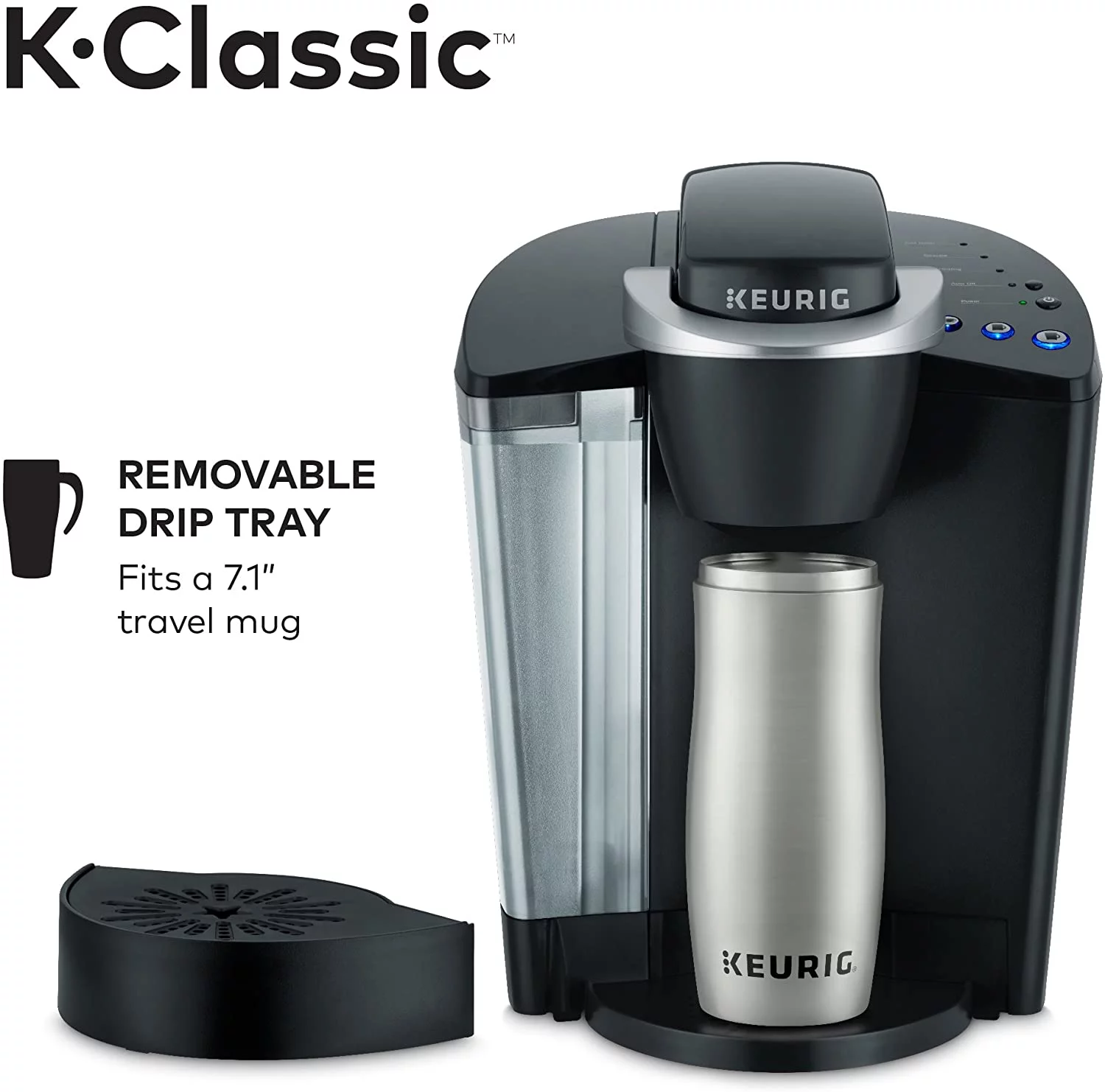 Keurig K-Classic Coffee Maker K-Cup Pod, Single Serve, Programmable, 6 to 10 oz. Brew Sizes, Black