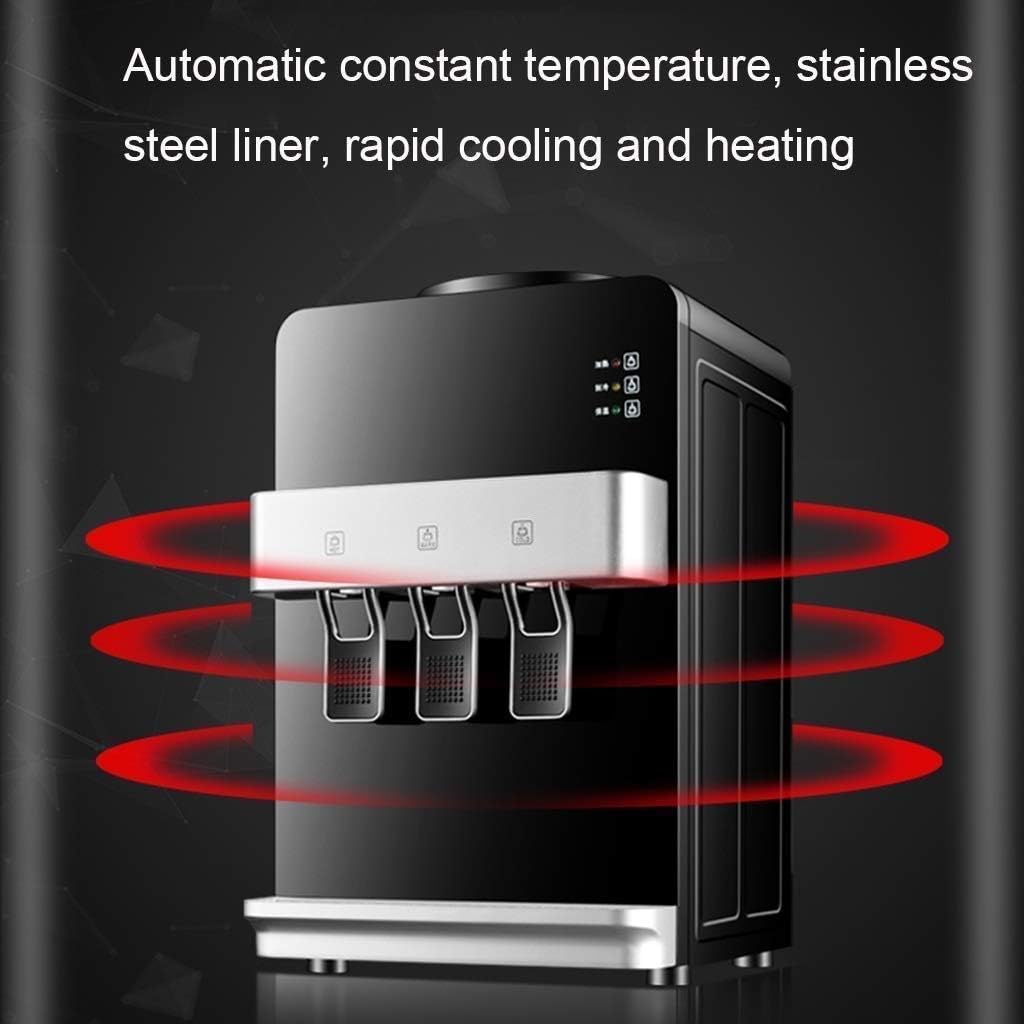 Countertop Self Cleaning Bottleless Water Cooler Water Dispenser - Hot & Cold Water Home Smart Water Machine Office Mini Drinker Metal Side Panels