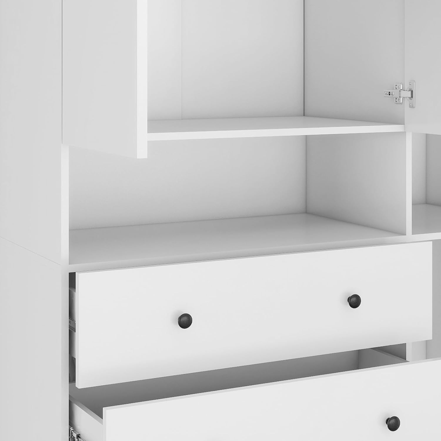 70.87" 3-Door Armoire Wardrobe Closet Cabinet, Wood 3 Drawers White Closet Cabinet for Large Capacity, Tall Cabinet Closet with Hanging Rod and 3 Storage for 47.24" W x 20.47"D x 70.87"H