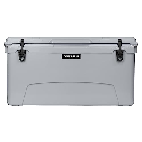 Driftsun 110-Quart Ice Chest, Heavy Duty, High Performance Roto-Molded Commercial Grade Insulated Cooler, White