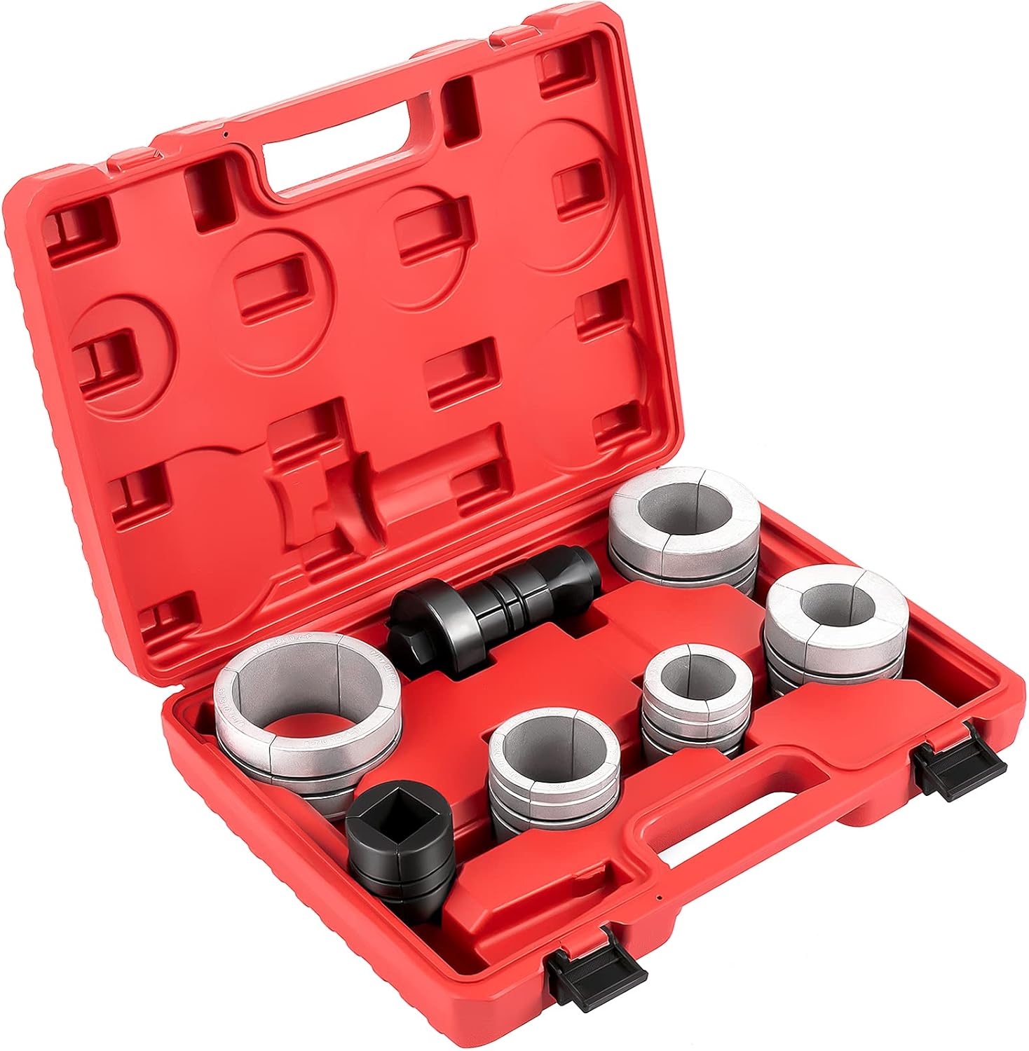 VEVOR Pipe Stretcher Kit, Exhaust Pipe Stretcher Kit 1-5/8 to 4-1/4, Exhaust Pipe Expander Kit for Tail Pipe Tube, Exhaust Pipe Expander Tool w/Storing Case, 7 Pcs Pipe Expander, Exhaust Stretcher