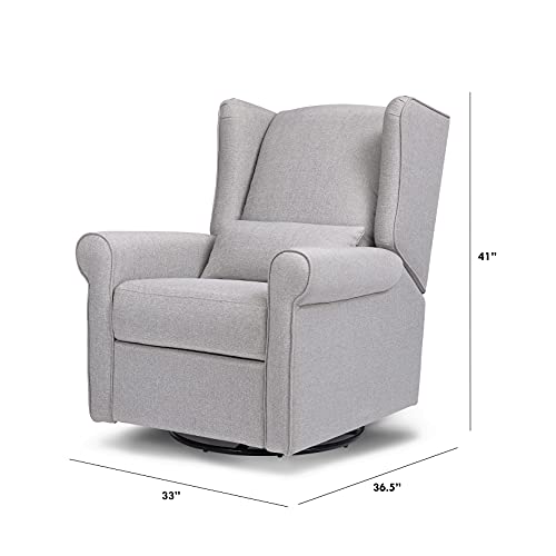 DaVinci Hayden Recliner and Swivel Glider in Shadow Grey, Greenguard Gold & CertiPUR-US Certified