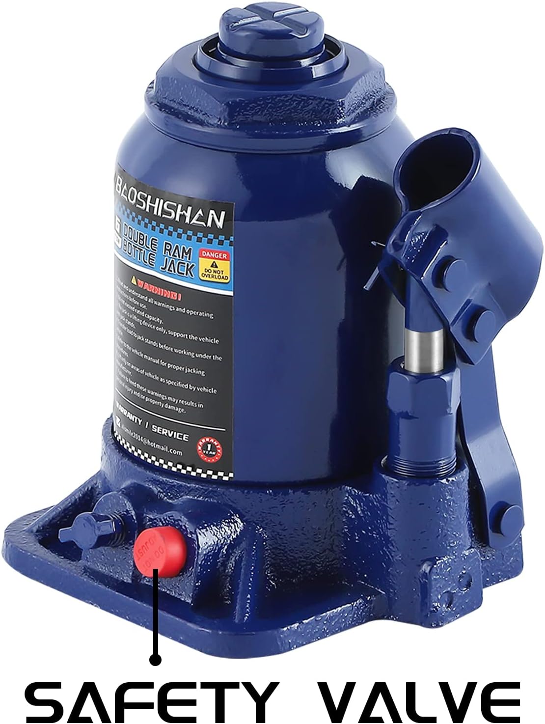 BAOSHISHAN 3 Ton Double Ram Bottle Jack 6-1/2 to 16-1/2 Lifting Range Portable Hydraulic Jack with Carrying Case