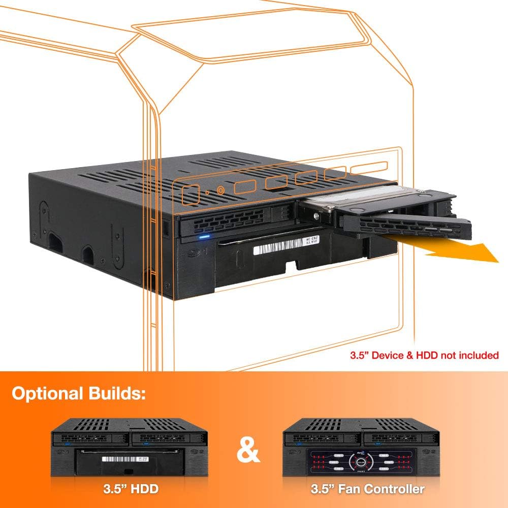 ICY DOCK 6 x 2.5” SATA HDD / SSD Hot Swap Cage for External 5.25” Bay | ExpressCage MB326SP-B