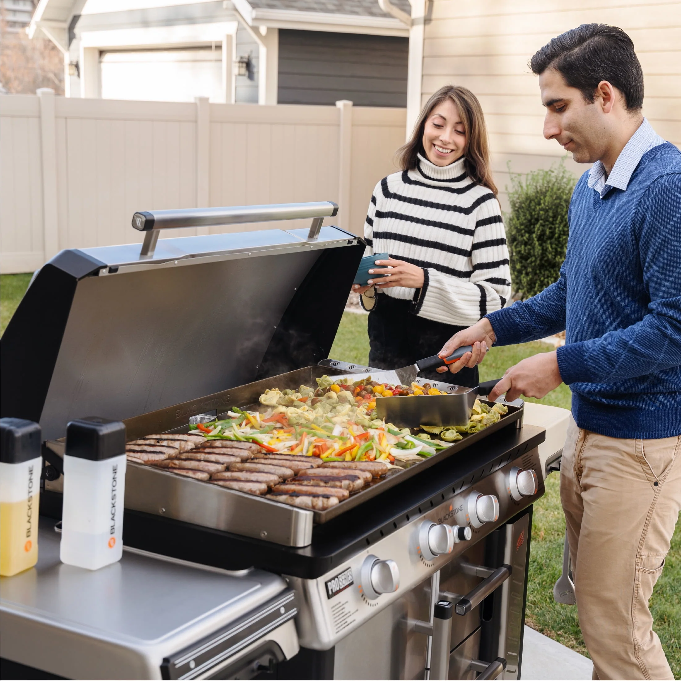Blackstone ProSeries 4-Burner 36 Propane Griddle with Stainless Steel Cabinet and Hood