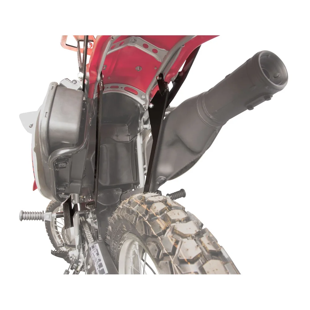 Tusk Pannier Racks with Tusk Pilot Pannier Bags with Top Rack and Sub Frame Supports Black/Grey